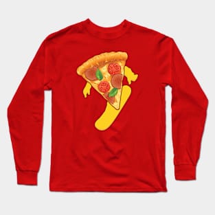 Pizza Snowboarder Long Sleeve T-Shirt